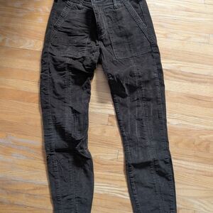 Anthropologie Black Skinny Utility Jumpsuit-Style Pants